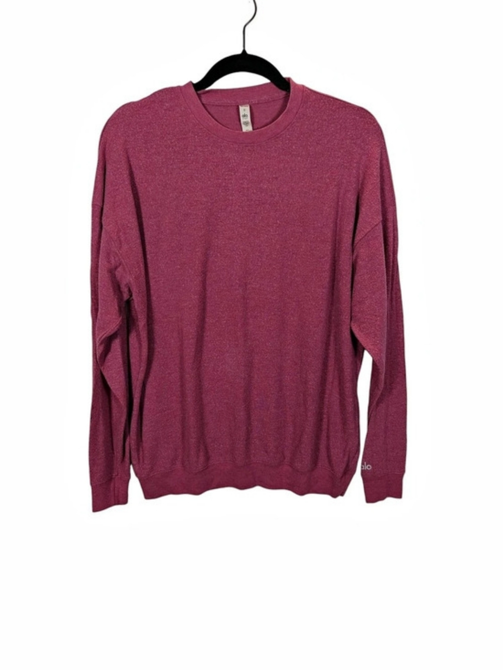 ALO YOGA Soho Pullover in Dragonfruit Heather Size Small